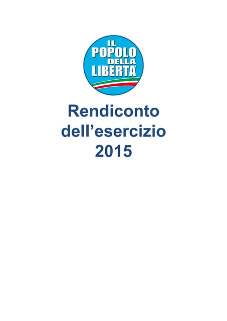 Rendiconto dell'esercizio 2015