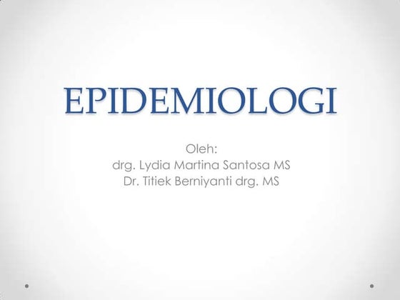 Pengantar Epidemiologi