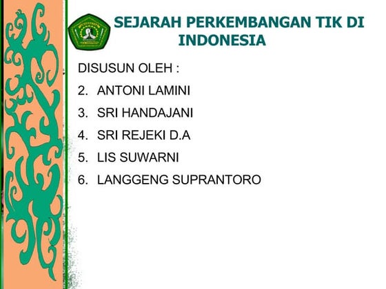 Perkembangan Tik Di Indonesia