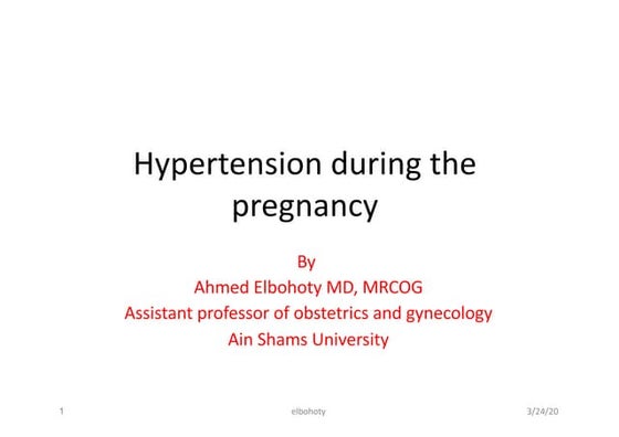 Hypertension during pregnancy