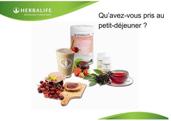 Petit-déjeuner idéal. Nutrition Herbalife, énergie, santé, vitalité, minceur,...