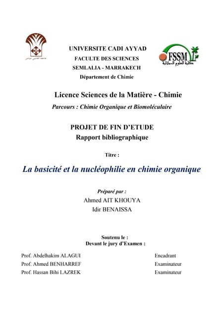 Pfe: la basicité et la nucléophile en chimie organique 