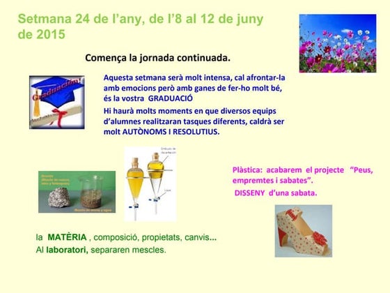 Planificació 24a setmana juny (14) 14 15