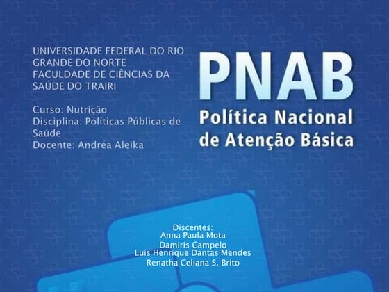 Política Nacional de Atenção Básica (PNAB)