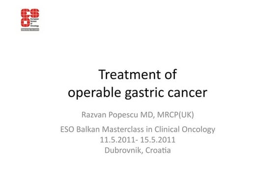 Popescu razvan gastric cancer locally advanced
