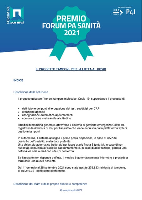 Il progetto tamponi di Regione Puglia