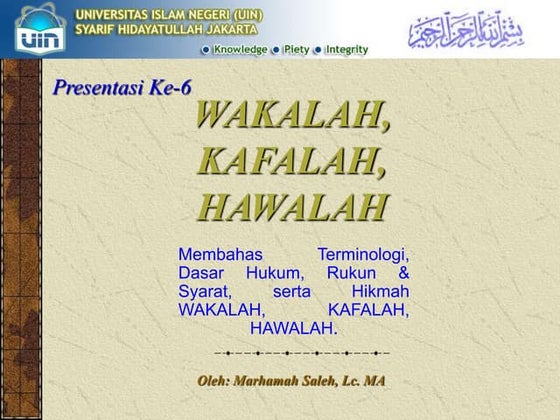 wakalah kafalah hawalah