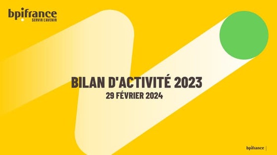 Bilan d'activité 2023 de Bpifrance