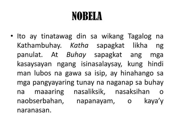 Ang Kapanahunan ng Nobelang Filipino