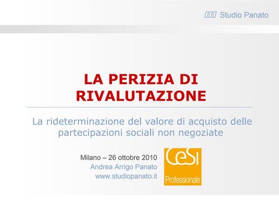 Rivalutazione fiscale partecipazioni