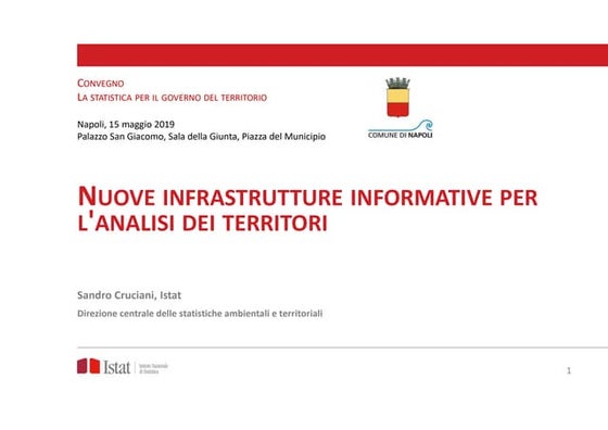 S.Cruciani, Nuove infrastrutture iinformative per l'analisi dei territori