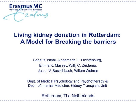 Sohal Ismail - The Netherlands - Wednesday 30 - Oral Presentations Misc. A