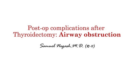 Thyroidectomy minilik seminar.pptTechniques of Thyroidectomy.pptTechniques of...