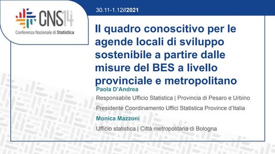 14a Conferenza Nazionale di Statistica