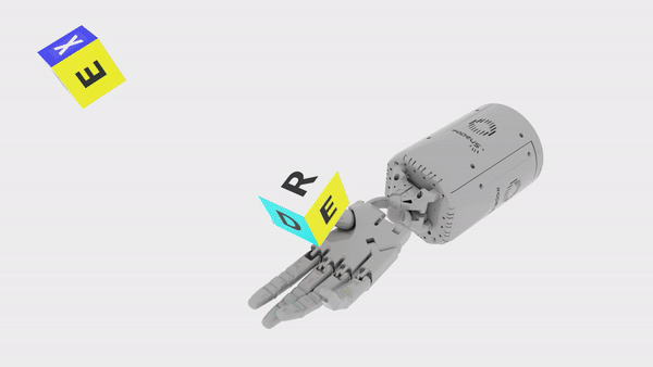 GIF of a robot hand spinning a cube.