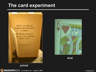 The card experiment primal dual 