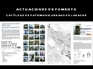 ACTUACIONES DE FOMENTO CATÁLOGO DE PATRIMONIO URBANO DE LARACHE 