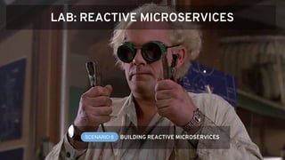 LAB: REACTIVE MICROSERVICES
SCENARIO 6 BUILDING REACTIVE MICROSERVICES
 