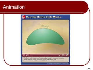 Animation Please note that due to differing operating systems, some animations will not appear until the presentation is viewed in Presentation Mode (Slide Show view). You may see blank slides in the “Normal” or “Slide Sorter” views. All animations will appear after viewing in Presentation Mode and playing each animation. Most animations will require the latest version of the Flash Player, which is available at http://get.adobe.com/flashplayer. 