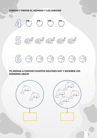 CONTAR Y PINTAR EL NÚMERO Y LOS DIBUJOS
TE ANIMAS A CONTAR CUANTOS DELFINES HAY Y ESCRIBIR LOS
NÚMEROS ABAJO
16
 
