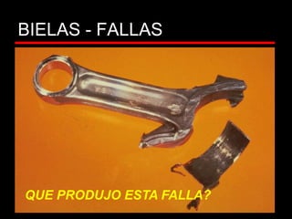 BIELAS - FALLAS
QUE PRODUJO ESTA FALLA?
 
