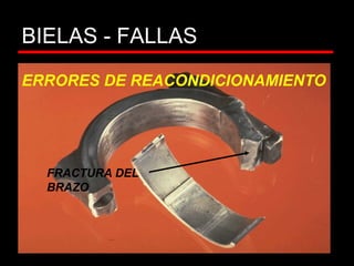 BIELAS - FALLAS
ERRORES DE REACONDICIONAMIENTO
FRACTURA DEL
BRAZO
 