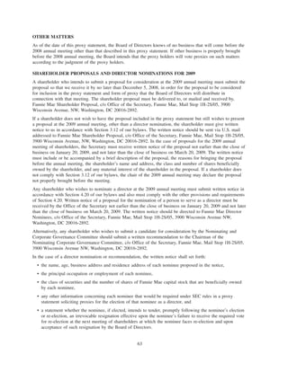 fannie mae  Proxy Statement 2007