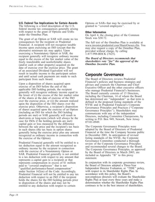  prudential financial  Proxy Statements 2003