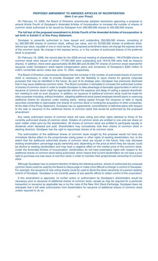goodyear Proxy Statement 2006