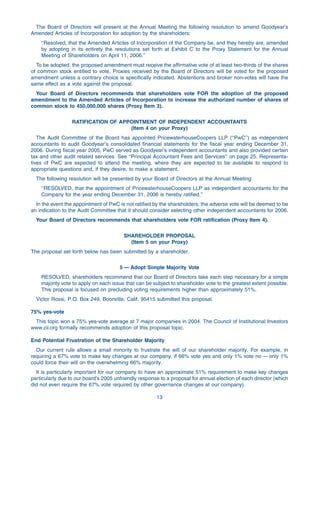 goodyear Proxy Statement 2006