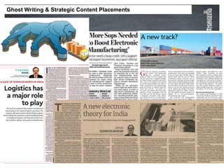 Ghost Writing & Strategic Content Placements
 
