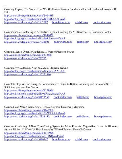 ~
Why be Sick?
Garbage In, Garbage Out
Junk Food In, Fat Sick People Dying Out
calameo.com/000621631d8dc30d0b504

DIET DRINK POISON
http://calameo.com/books/000621631c357ae38ec3c

The Stevia Organic Sweetener Story and the Burning of Stevia Books by the FDA
scribd.com/doc/108619027       calameo.com/books/0017253189620d6a1a4cb

Why Can't My Child Behave: Why Can't She Cope, Why Can't He Learn; by Jane Hersey
librarything.com/6297660    books.google.com/3dDvQgAACAAJ worldcat.org/oclc/34765077

Little Sugar Addicts: End the Mood Swings, Meltdowns, Tantrums, and Low Self-Esteem in
Your Child Today; by Kathleen DesMaisons
librarything.com/work/950397   books.google.com/QmWLCShPhd0C worldcat.org/oclc/54001427

Born With a Junk Food Deficiency: How Flaks, Quacks, and Hacks Pimp the Public Health; by Martha
Rosenberg
librarything.com/12367474    books.google.com/wW_ApwAACAAJ       worldcat.org/oclc/764387194
~ Kindle book       ~ Nook book    allbookstores.com    bing.com      bookfinder.com

Victory Over ADHD: A Holistic Approach for Helping Children with Attention Deficit Hyper-
activity Disorder; by Deborah Merlin
librarything.com/work/5263917 books.google.com/zylPPgAACAAJ worldcat.org/oclc/244062818
http://victoryoveradhd.com http://feingold.org

Healing ADD: The Breakthrough Program That Allows You to See and Heal the 6 Types of
ADD, by Doctor Daniel G. Amen, M.D.
librarything.com/174213 books.google.com/cdNpm0rtpaAC worldcat.org/oclc/45100517
~ Kindle book       ~ Nook book    allbookstores.com    bing.com      bookfinder.com

Coconut Oil Cures Alzheimer and Other Diseases
scribd.com/doc/122169282               calameo.com/books/00203825869b8b318cce3
librarything.com/work/12181672     books.google.com/IeawZwEACAAJ worldcat.org/oclc/738374964
~ Kindle book       ~ Nook book    allbookstores.com    bing.com      bookfinder.com

The Coconut     Oil Miracle; by Bruce Fife
librarything.com/1140258    books.google.com/tSGmnBeRpLkC     worldcat.org/oclc/54905936
allbookstores.com     google.com     bookfinder.com    booksprice.com      bing.com    yahoo.com
 