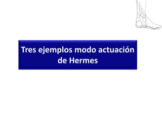 Tres ejemplos modo actuación
de Hermes
 