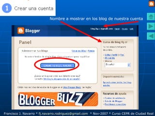 Nombre a mostrar en los blog de nuestra cuenta 