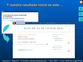 Y nuestro resultado inicial es este…. 