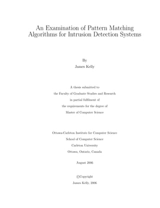 2006 an examination of pattern matching algorithms for ids full