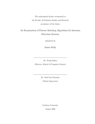 2006 an examination of pattern matching algorithms for ids full
