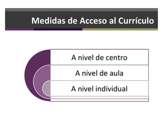 Medidas de Acceso al Currículo
 