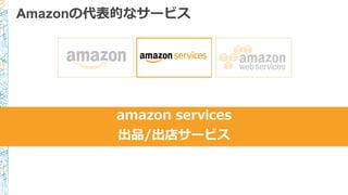 Amazonの代表的なサービス
amazon  services
出品/出店サービス
 