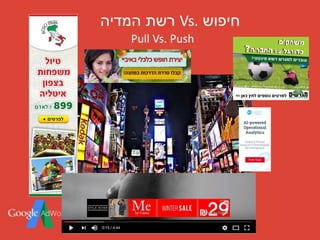 ‫חיפוש‬Vs.‫המדיה‬ ‫רשת‬
Pull Vs. Push
 