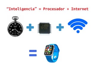 “Inteligencia” = Procesador + Internet
 