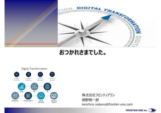 株式会社フロンティアワン
鍋野敬一郎
keiichiro.nabeno@frontier-one.com
おつかれさまでした。
 