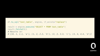 pandas.(to/from)_sql is simple but not fast