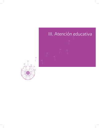 III. Atención educativa
 