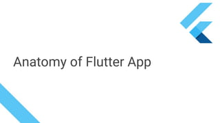 Anatomy of Flutter App
 