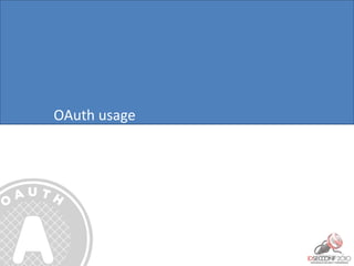 OAuth usage
 