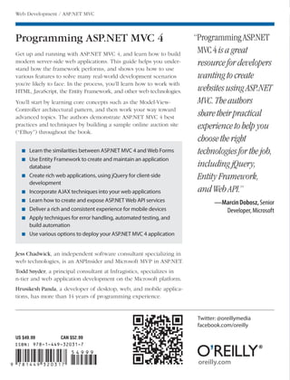 Programming ASP NET MVC 4 Developing Real World Web Applications with ASP NET MVC 1st Edition Jess Chadwick