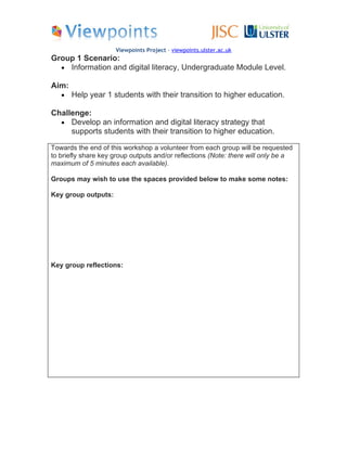 Information Skills Scenarios
