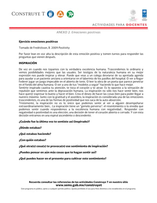 ACTIVIDADES PARA DOCENTES
 