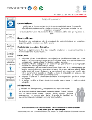 ACTIVIDADES PARA DOCENTES
 